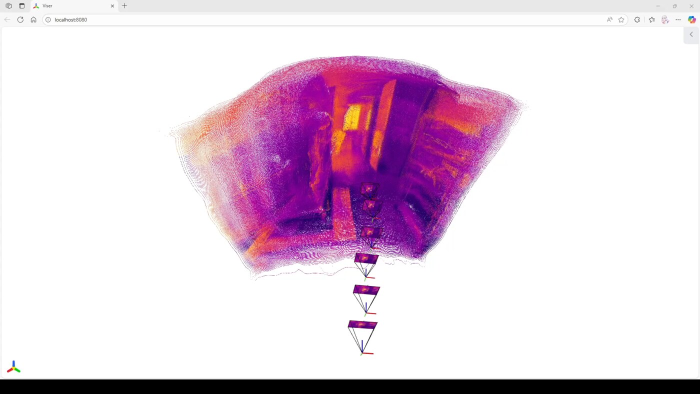 Early VGGT-only thermal mapping prototype