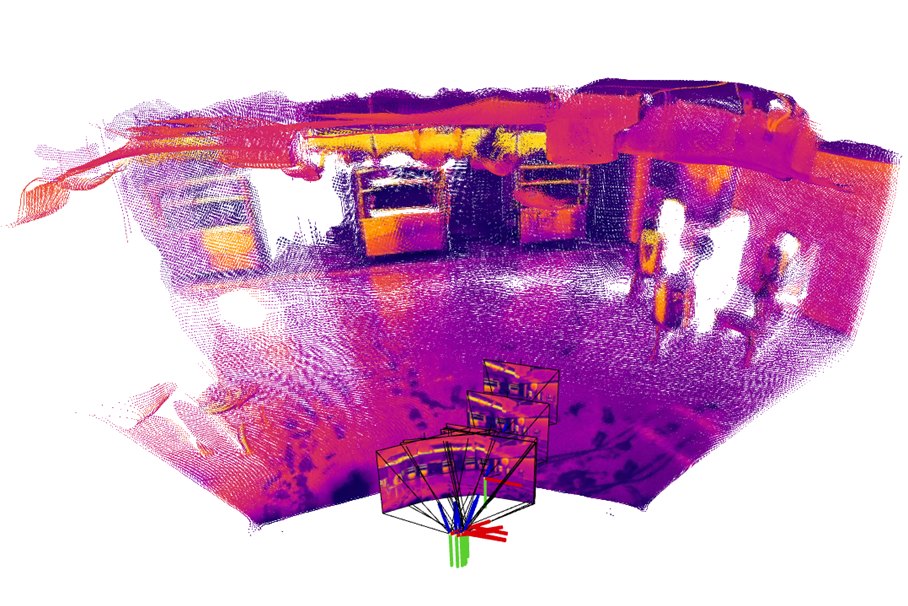 VGGT-based thermal dense reconstruction in a structure-friendly scene